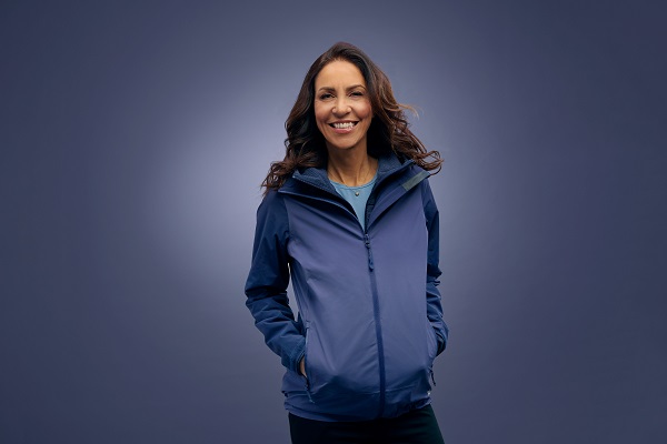 Julia Bradbury wearing Peter Storm's Women's Twister Stretch Jacket.